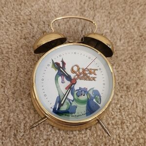 Vintage 1997 Quest For Camelot Movie Twin Bell Alarm Clock READ